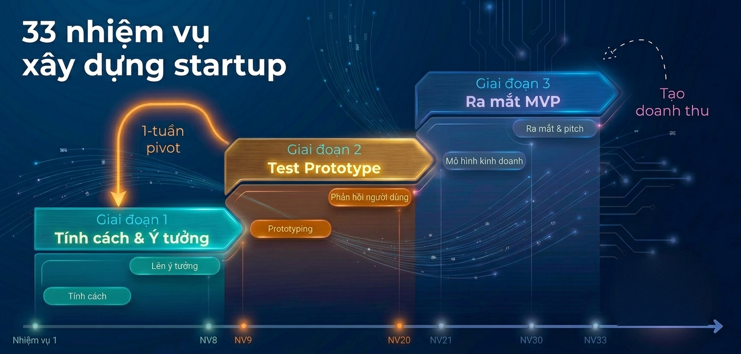 33 nhiệm vụ xây dựng startup